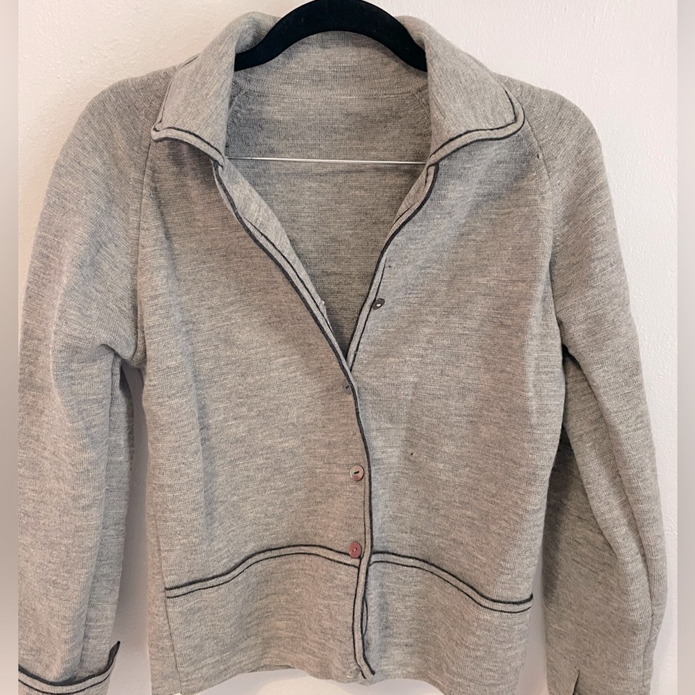 Vintage 60s style university style wool cardigan